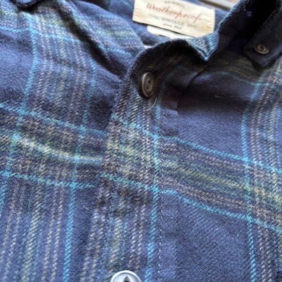 Weatherproof Vintage Luxe Flannel Long Sleeve Button Down Size Large - Picture 3 of 7